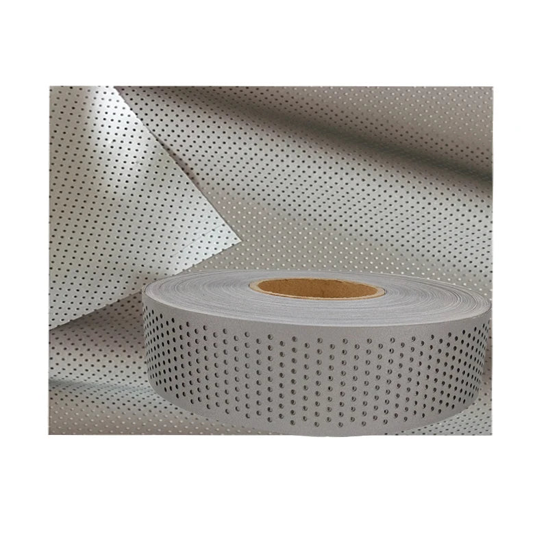Hi Vis Intensity Metallic Sliver Grey TC 5CM Sew on Hole Polyester Perforated Reflective Punching Fabric Tape Strip for Garment