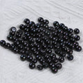 Promotion 9.5-10mm Black Color Loose Button Beads Pearl for Pearl Earrings