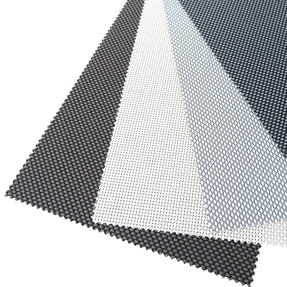 Made in China Wide Screen Roller Blind Shade Window Fabric Pvc Waterproof Blind Sunscreen Fabric Fiberglass Outdoor