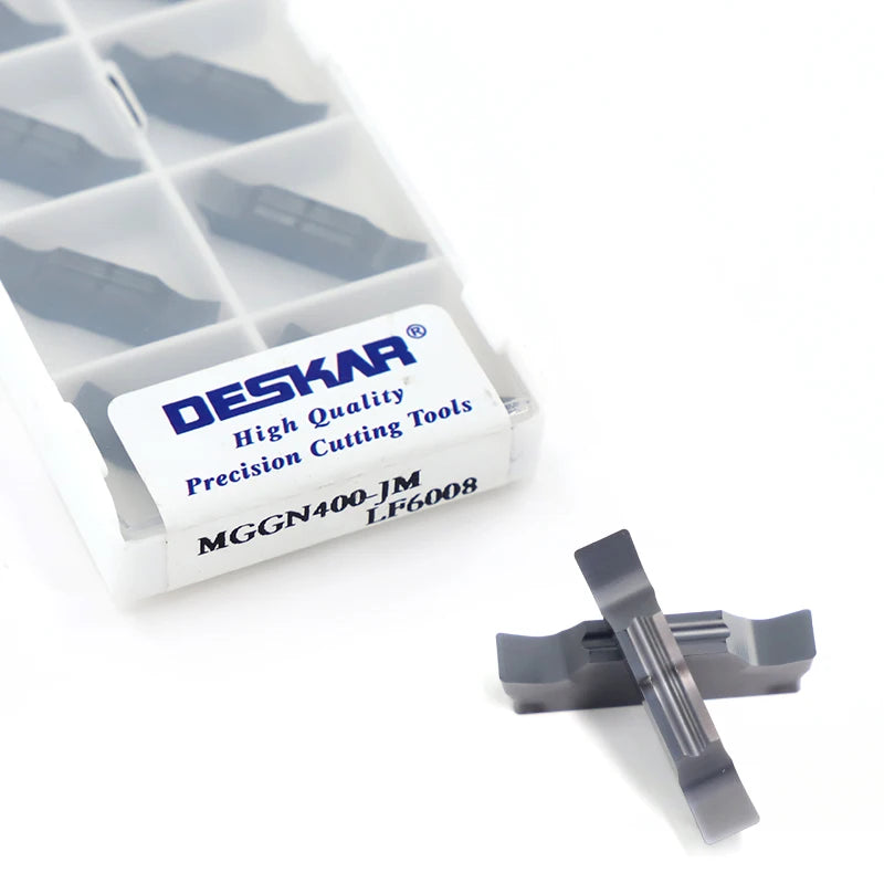 For DESKAR MGGN400-JM LF6008 Grooving Carbide Inserts Customizable CNC Lathe Cutting Turning Inserts for Aluminum Copper CVD OEM