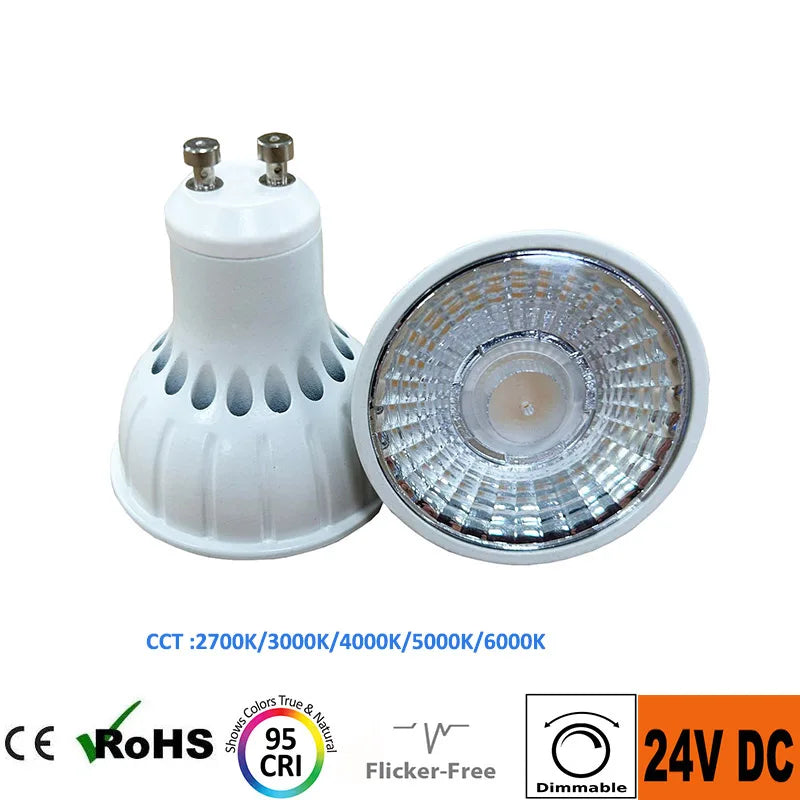 Benory 24v 8W GU10 Spot KNX GVS Dali Dt8 Loxone PWM Dimmable MR16 Spotlight Tuya Zigbee Narrow Beam 10D 20D 30D Smart LED Bulb