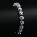 Factory Direct Fashion Jewelry Round Clear Zircon Bracelets for Women Light Luxury Cubic Zirconia Tennis Bracelet Wholesale