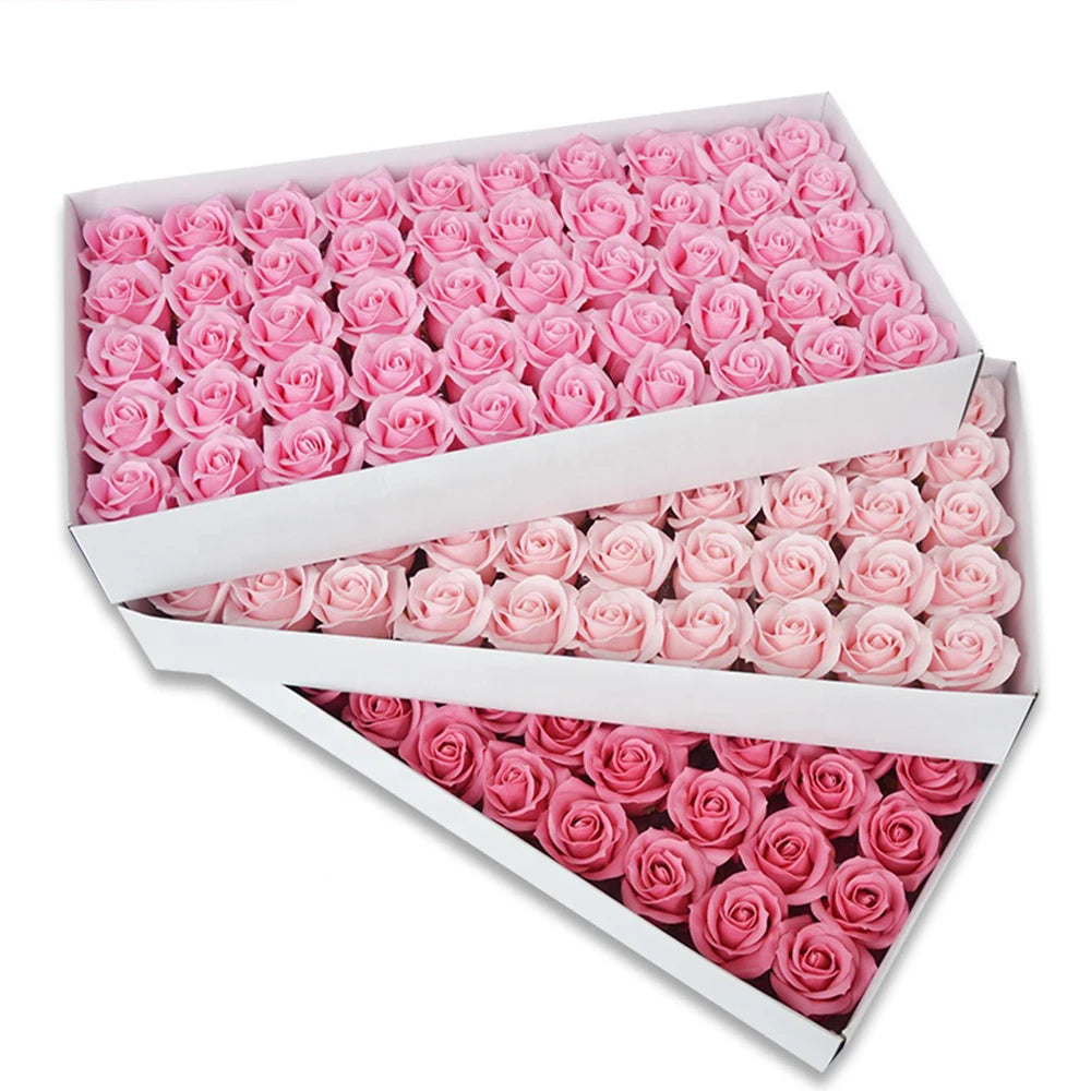 INUNION Factory Wholesale Cool Water Rose 6cm Beautiful Handmade Soap Flower Bouquet Rose Bouquet Gift