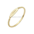 New Arrivals Wholesale Simple Design 14k Real Gold Ring with Personalized Name Women Customized 14K 18K Pure Gold Ring Jewelry