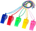 Custom logo Plastic Whistles Sports Whistle with Lanyards for Party Sports