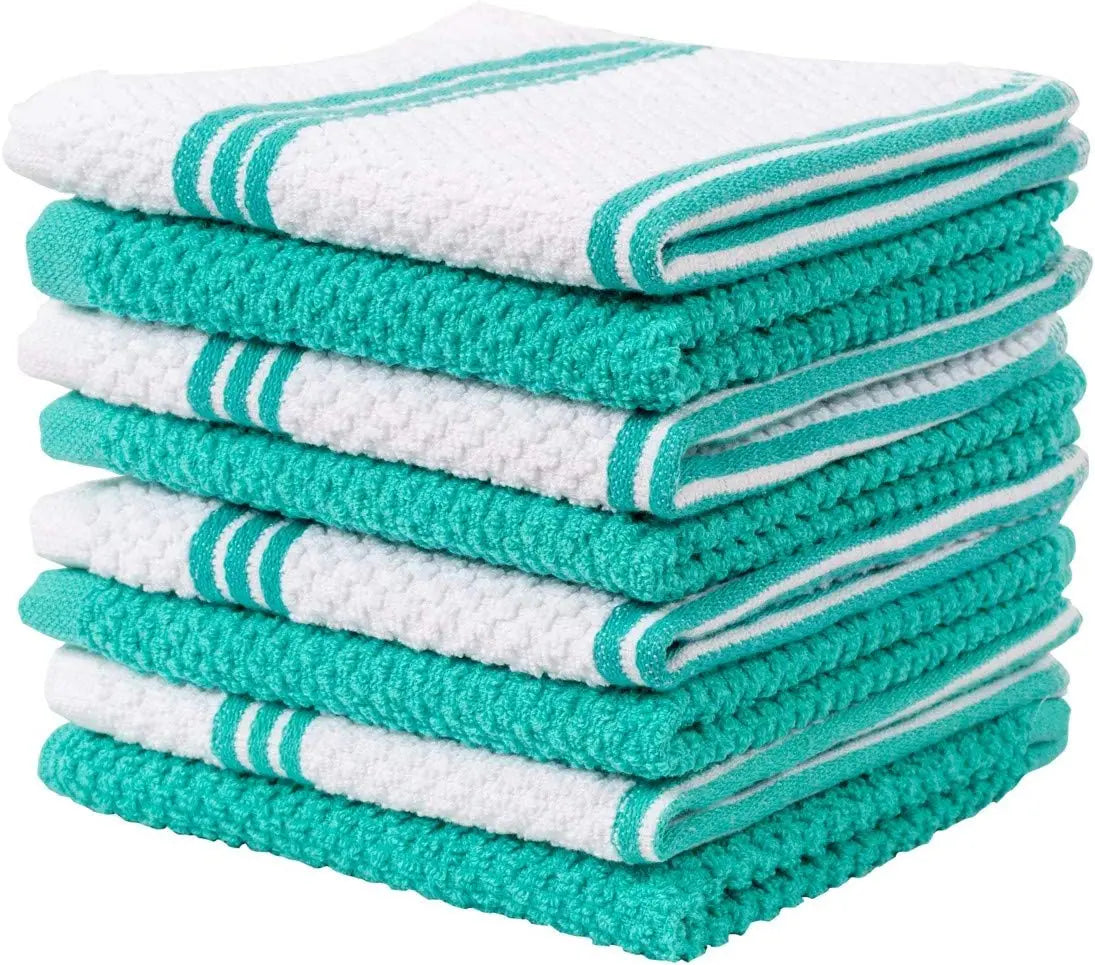 100% Cotton Absorbent Dish Towels Size 12" X 12" for Washing Dishes kitchen Rags and Washcloths for Dishes Kitchen Customized