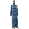 Classic Muslim Elegant Lace Robe Woman Hijab Dress Full Cover Hooded Abaya Long Dresses Islam Clothing Ramadan Prayer Garment