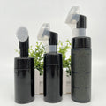 Reusable Cleaning Packaging Personal Care Packaging 100ml 120ml 150ml 200ml White Foam Pump Dispenser Black  Bottle With Brush