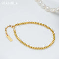 VIANRLA Handmade Bead Bracelet 925 Sterling Silver Fashion 18k Gold Plated Beaded Bracelets