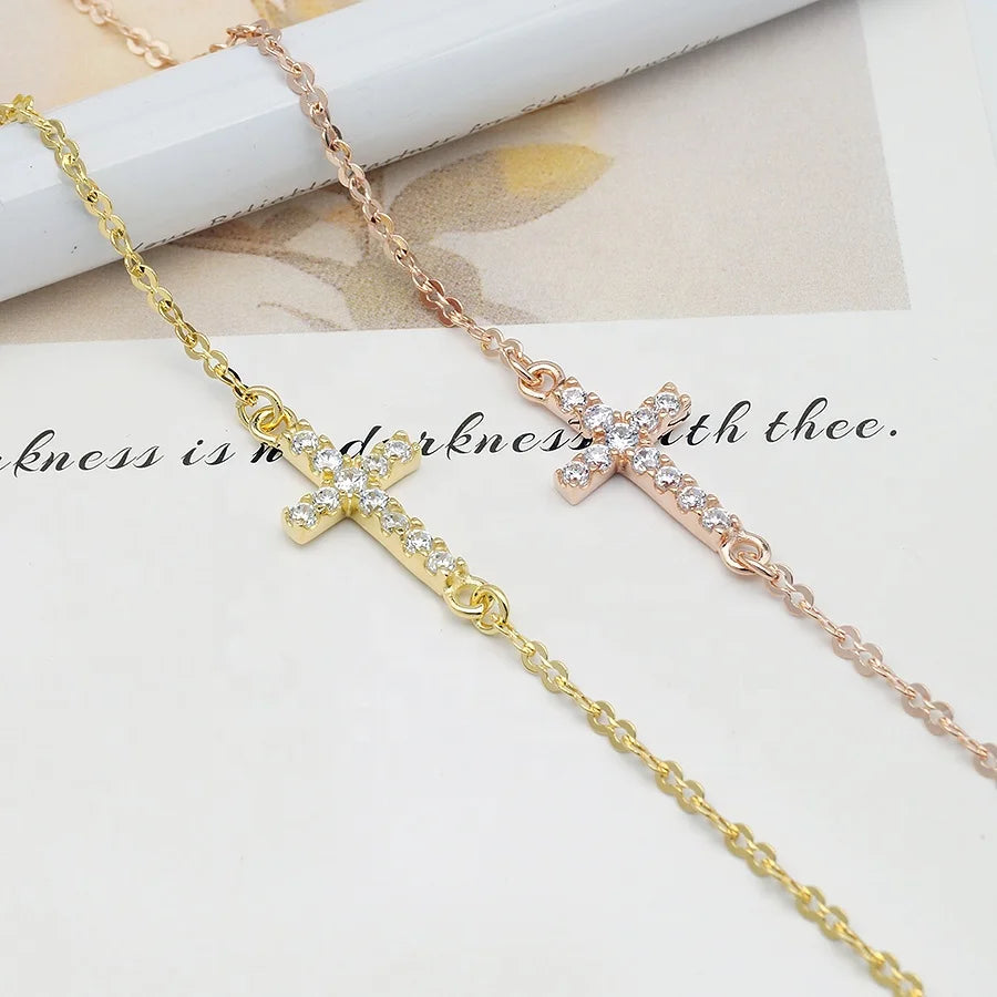 Wholesale Hot Selling 925 Silver Cross Link Bracelet Wholesale