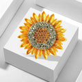 Vintage Cute Bee Sunflower Brooches for Women Summer Fashion Insect Daisy Flower Rhinestone Brooch Pin Banquet Jewelry Gift