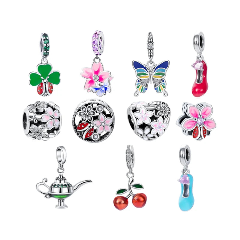Fashion Women's Jewelry Sterling Silver 925 Magnolia Charming Beads Original Charm for Bracelet