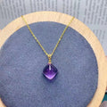 New Design African 18k Couple Natural Amethyst Stone Setting Jewelry Pendant Necklace