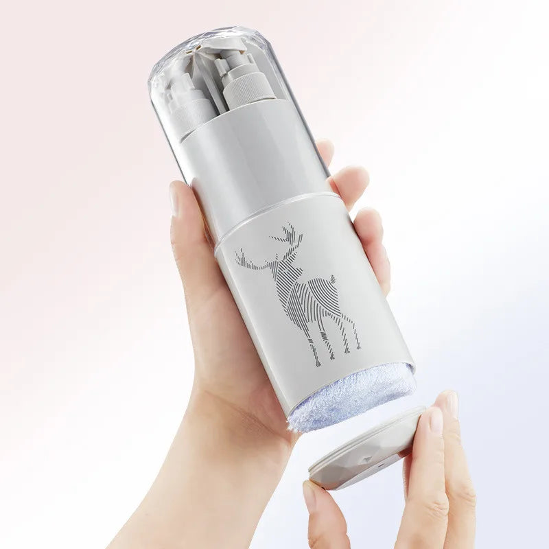 5 in 1 Modern ABS Material Toiletry Kit Wholesale Gray Portable Multi Functional Travel Kit BottleToiletry Cup Set