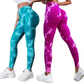 Wholesale Tie Dye High Waist Seamless Oem logo Custom Women's Yoga Tummy Control Workout Gym Pant Elastic Soft Legging Leggings