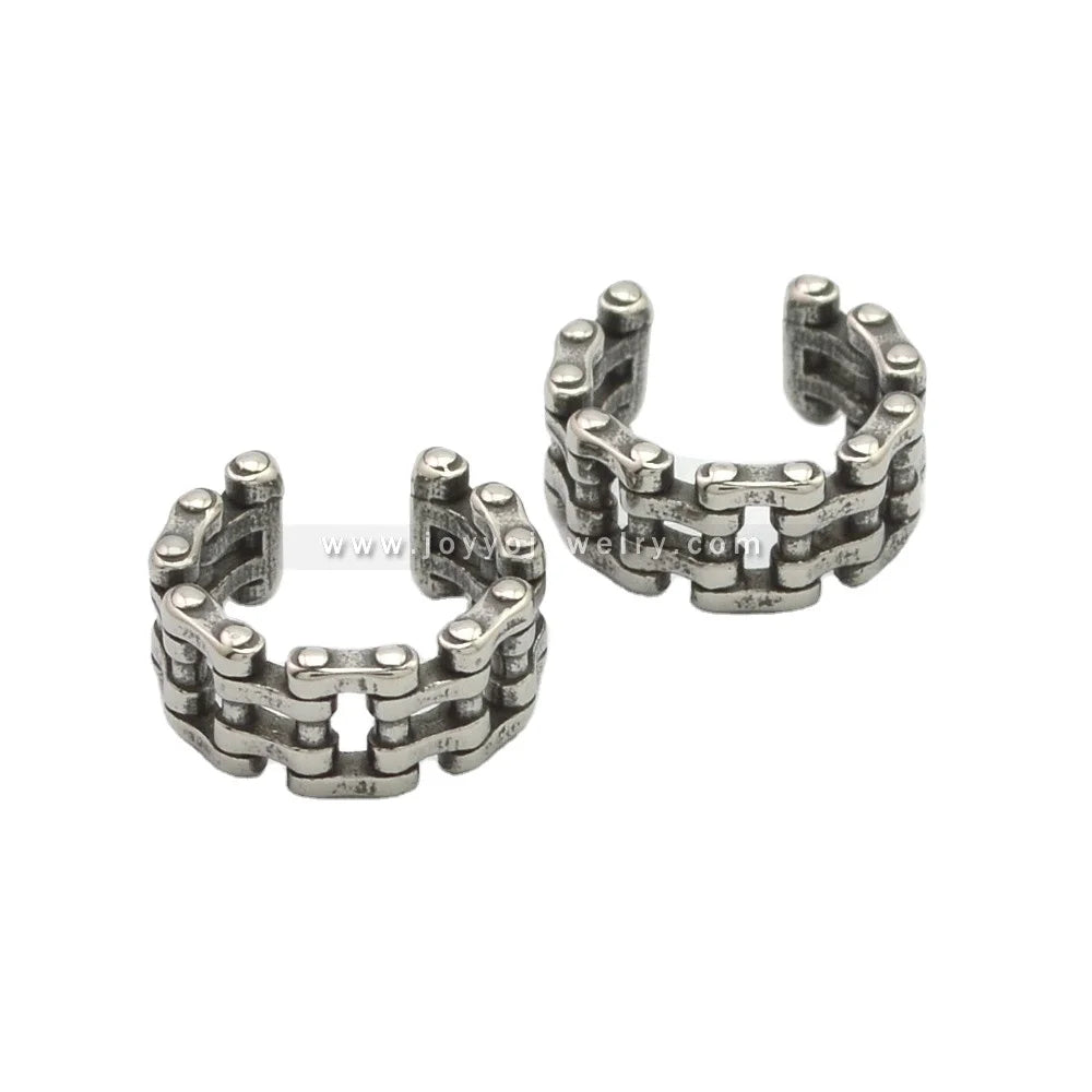 Biker Men Earrings Fashion Stainless Steel Bicycle Motorcycle Bike Chain Earring