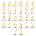 Stainless Steel Jewelry Accessories Cut English 26 Letters Pendant DIY Titanium Steel Necklace Accessories Wholesale