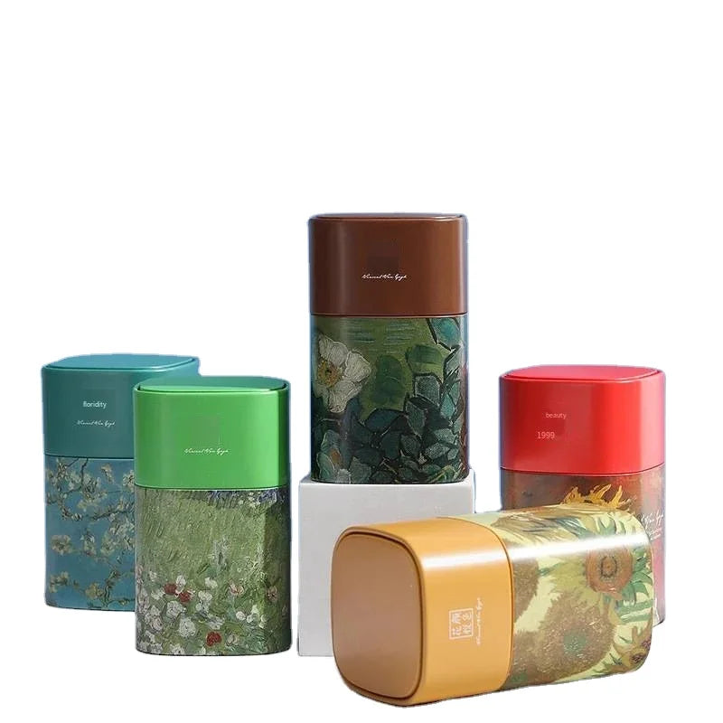 RTS 66*66*H107 mm Empty Mini Metal Rectangular Hinged India Tea Tin Cans Packaging Box