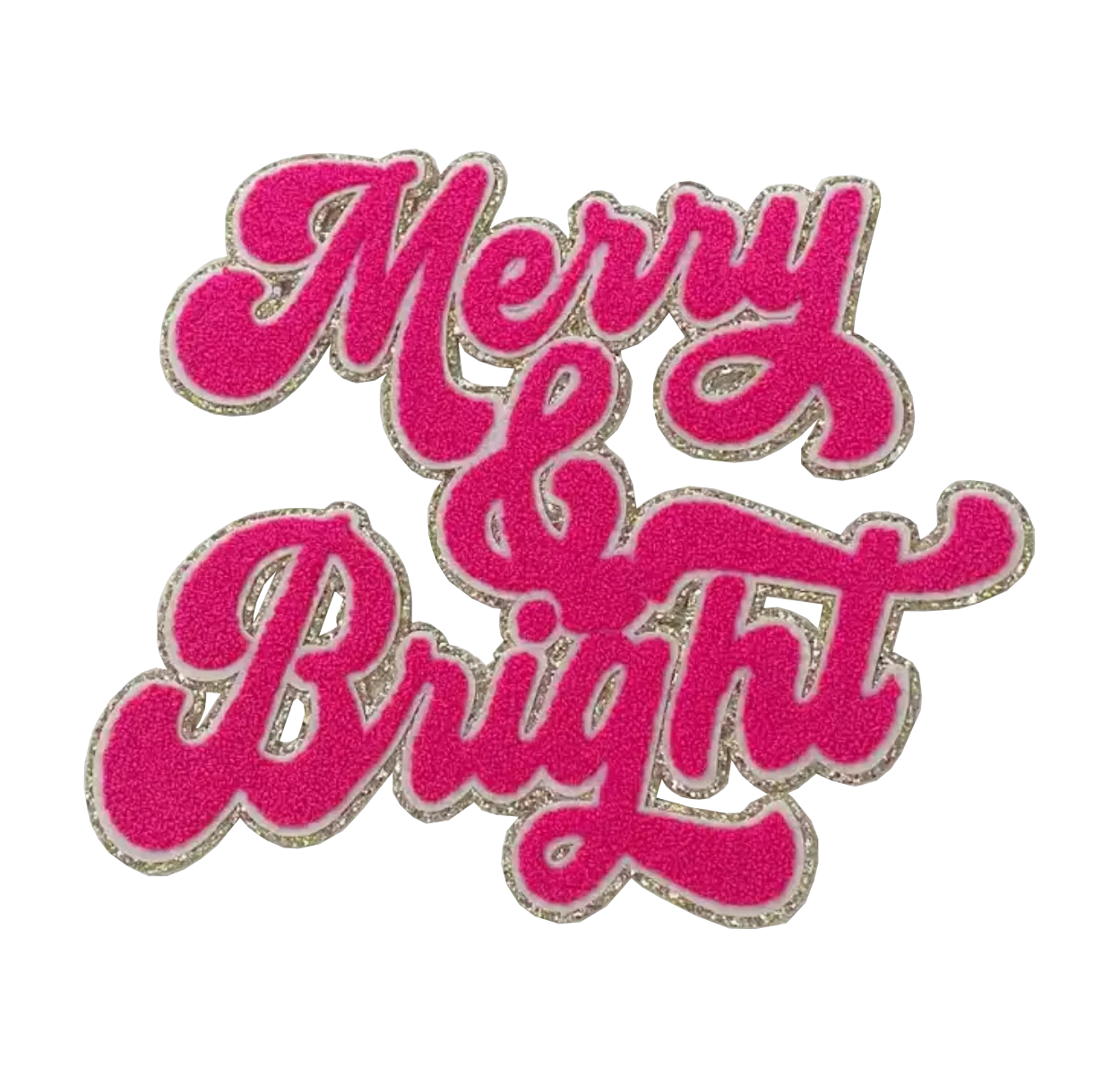Hot Selling Eco-Friendly Large Size Merry Christmas Custom Chenille Embroidered Felt Iron-On Fabric Patches for Hoodie Clothing