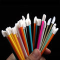 50pcs Wholesale Disposable Lip Gloss Wand Eyelash Brush Vendor Eyelash Extension Pink Brush Salon Lash Cleanser Brush