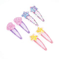 Kids Hair Clip Lovely Cute Cartoon Resin Star Heart Shaped Hairgrips Hair Clip Hair Accessories for Girls