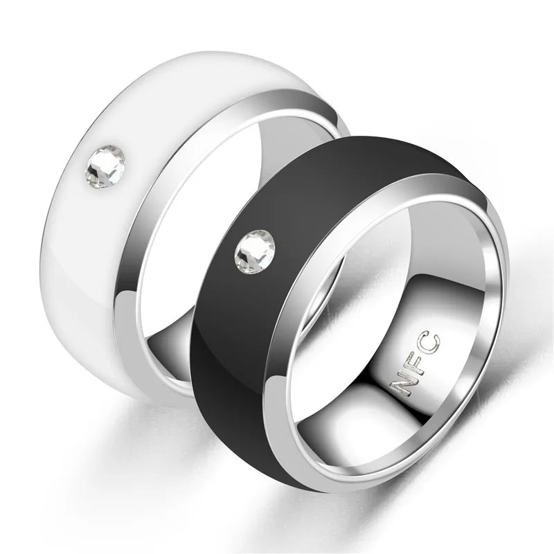 Anillos De Hombre Acero Inoxidable Stainless Steel Ring NFC Smart Finger Ring Stainless Steel Women Men Couples Ring