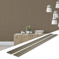 114 In. X 6.7 In. X 0.94 In. WPC 3D Vinyl Fluted Wall Paneling for Interior Wall Decor Wood Plastic Composite