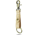 Wholesale Personalized Classic Vintage Carabiner Key Chain Custom Metal Hardware Vegetable Tanned Leather Car Keychain