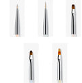 2022 Professional Luxury Tech Flat Acrylic Nail Liner Brush Fine Nylon Nail Brush