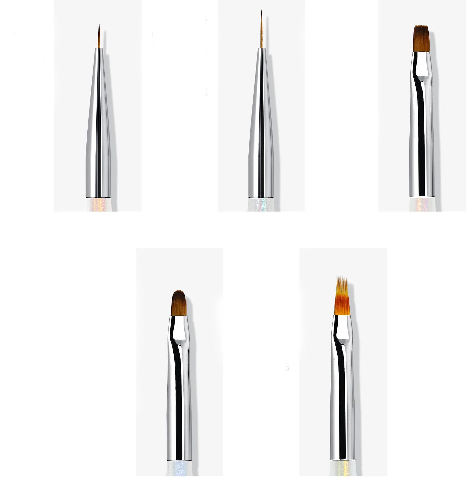 2022 Professional Luxury Tech Flat Acrylic Nail Liner Brush Fine Nylon Nail Brush