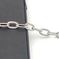 Stainless Steel Flat Oval Cross Chain DIY Jewelry Findings for Necklace & Bracelet Classic Christian Religious Ornaments