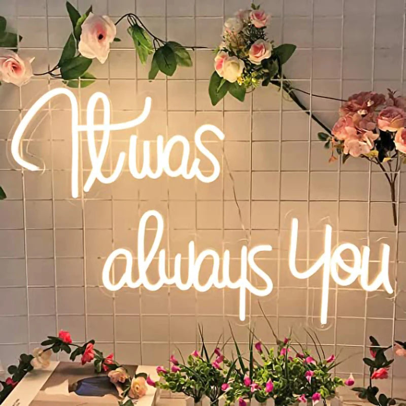 Rebow Dropshipping Led Neon Sign Print Machine Waterproof Mr & Mrs Neon Signfor Home Wedding Party Decor
