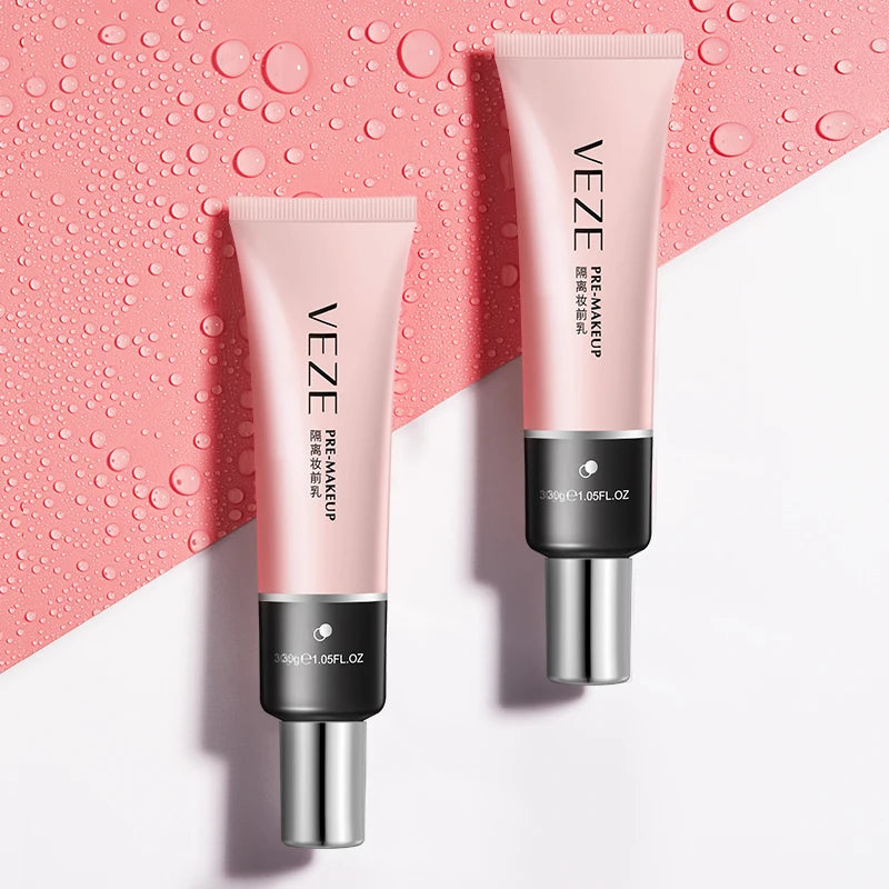 OEM VEZE Isolation Makeup Primer 30g Whitening Sunblock Beauty Waterproof Smoothing Skin Makeup Base Cream