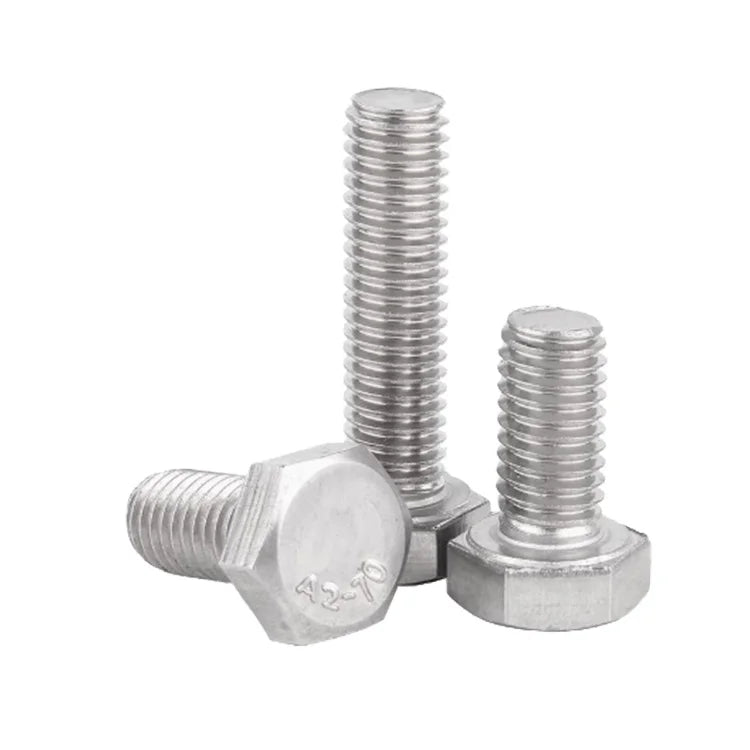 Left-hand Thread External Hexagonal Screw Bolt M10 M12 Hex Head Full Thread 304 Stainless Steel DIN933