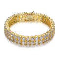 2 Rows 6mm 8mm 10mm Moissanite Tennis Bracelet 925 Sterling Silver VVS1 D Color Moissanite with GRA Certification