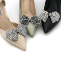 Custom Butterfly Shoe Clips with Removable Crystal Rhinestones Clear Glass Accessories for Shoes