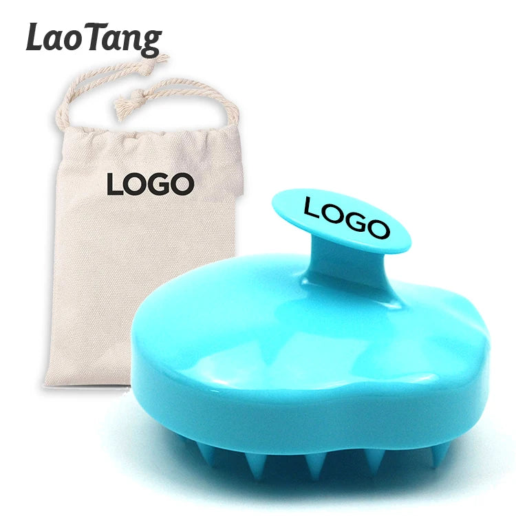 Silicone Body Shower Brush with Cushion and Vent Features Scalp Massage Hair Washing Comb Slimming Spa Bath Massager Head