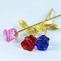 DIY Pujiang Factory Wholesale Stunning Gift Idea crystal rose flowers set with vase for Mother's day gift