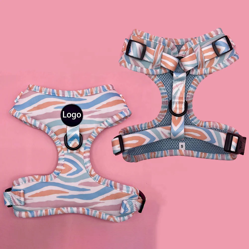 Custom Private Label No Pull Adjustable Neoprene Dog Harness Set Dog Accessories Whole Sale Arnes Perro Personalized Dog Harness