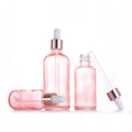 Wholesale Rose Gold pink Essential Oil Glass Dropper Bottle 100ml Face Care Cosmetic Packaging