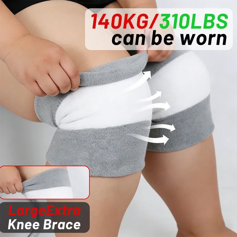 Plus Size Warm Knee Pad Double Layer Thickened  Non-Slip Thermal Knee Support