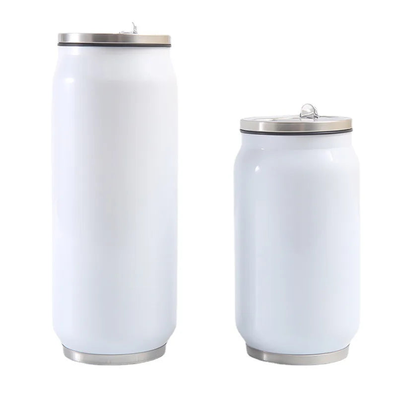FX Factory 350ml/500ml Stainless Steel Soda Can Custom Tumbler Sublimation Blanks Straw Leak-Proof Double Wall Vacuum Insulated