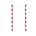Ins Fashion Style 98mm Extra Long Earrings Women Minimalist Long Cubic Zircon Tassel Earrings Dangle Drop Wedding Party Jewelry