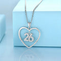 925 Sterling Silver Pendant Custom Jewelry Heart Necklaces Custom Number 26 Women Love Necklace Mother'S Day Gift Wholesale