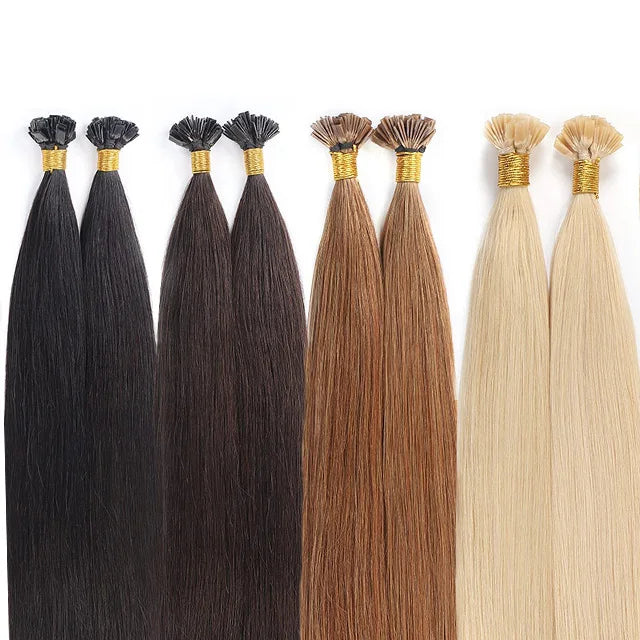 Russian Flat Tip Hair Vendors Wholesale Flat Double Tips Lashes Remy Hair Cuticle Aligned Virgin Flat Tip Human Hair Extension