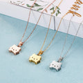 Fashion Jewelry Non Tarnish Stainless Steel Gold Plated Cute Cat Pendant Necklace for Young Girls Kids