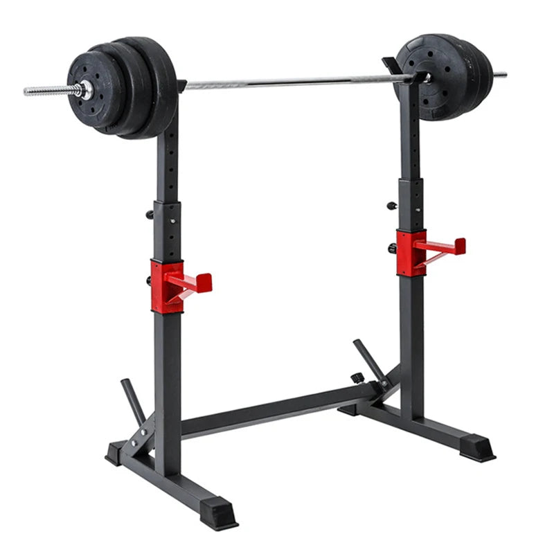 Home Gym Weightlifting 550LBS Max Load Multi-Function Adjustable Bench Press Barbell Rack Squat Stand