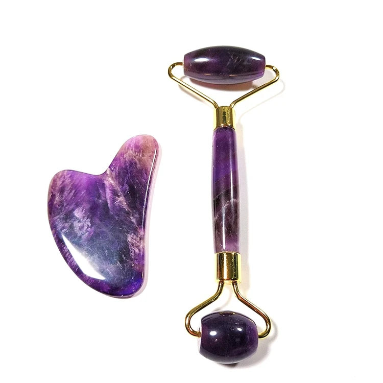 2025 Crystals New Product Facial Anti-Aging Jade Beauty Skincare Tool Roller Amethyst DIY Jade Roller