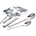 Classic Heavy Food Grade Stainless Steel 304 Flatware Set Thick Hammered Handle Dishwasher Safe Eco-Friendly Cutlery for