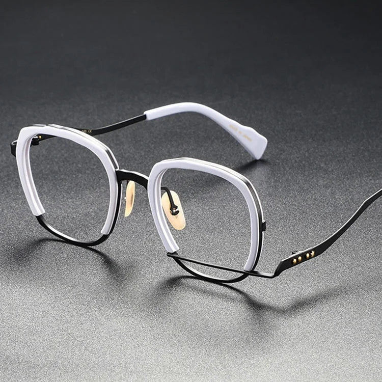 2023 Luxury Brand Titanium Eyeglasses Spectacles Solid Art Deco Optical Fashion Frame Reading Glasses for Women
